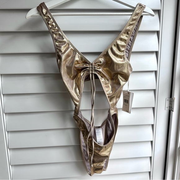 Good American Monokini one - piece in metallic foil - Picture 2 of 8